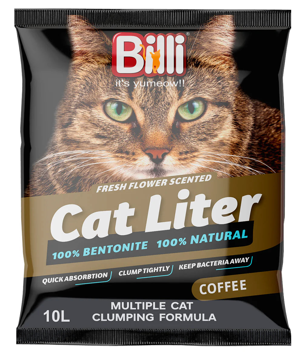 Billi Bentonite Clay Scented Cat Litter Sand - Coffee