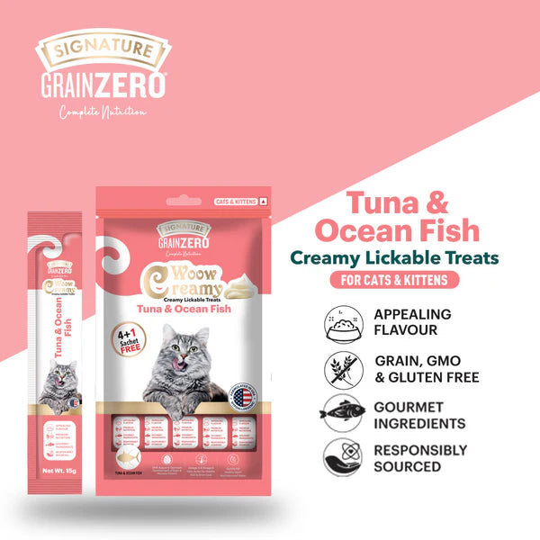 Grain Zero Creamy Treats for Cats (5's) - Tuna & Ocean Fish