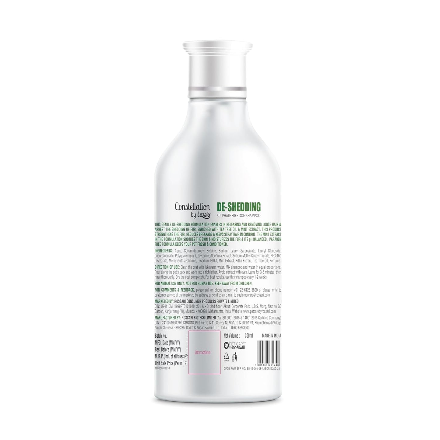 Lozalo Constellation Shampoo for Dogs 300 ml - DeShedding