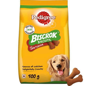 Pedigree Biscrok Biscuits For Dogs 500 gm - Lamb