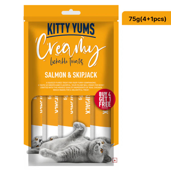 Kitty Yums Creamy Treats for Cats - Salmon & Skipjack
