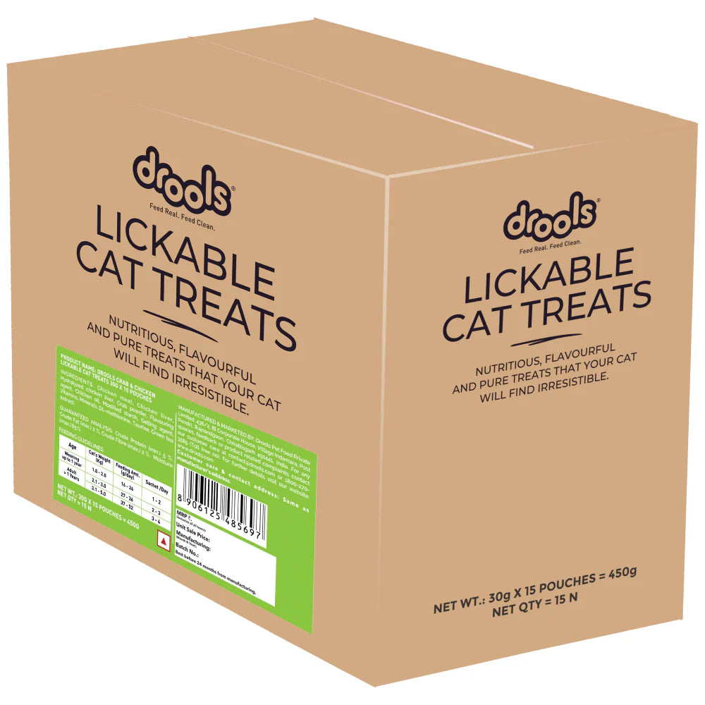 Drools Creamy Treats for Cats 30 gm - Crab & Chicken
