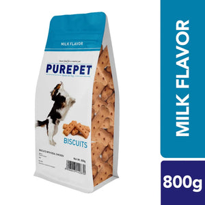 Purepet Real Chicken Biscuits For Dogs 800 gm Pouch - Milk