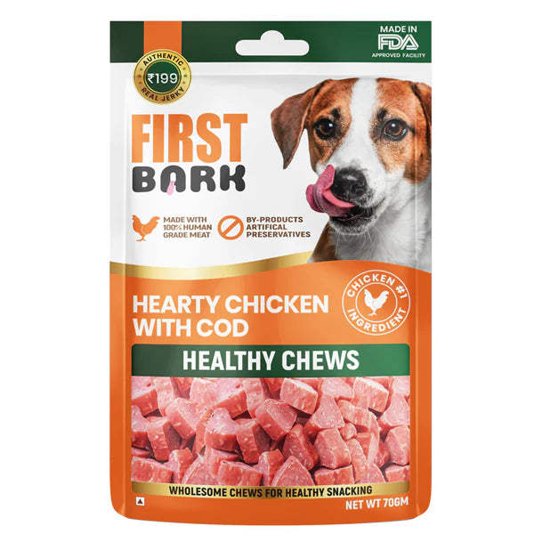 First Bark Dog Treats 70 gm - Hearty Chicken With Cod