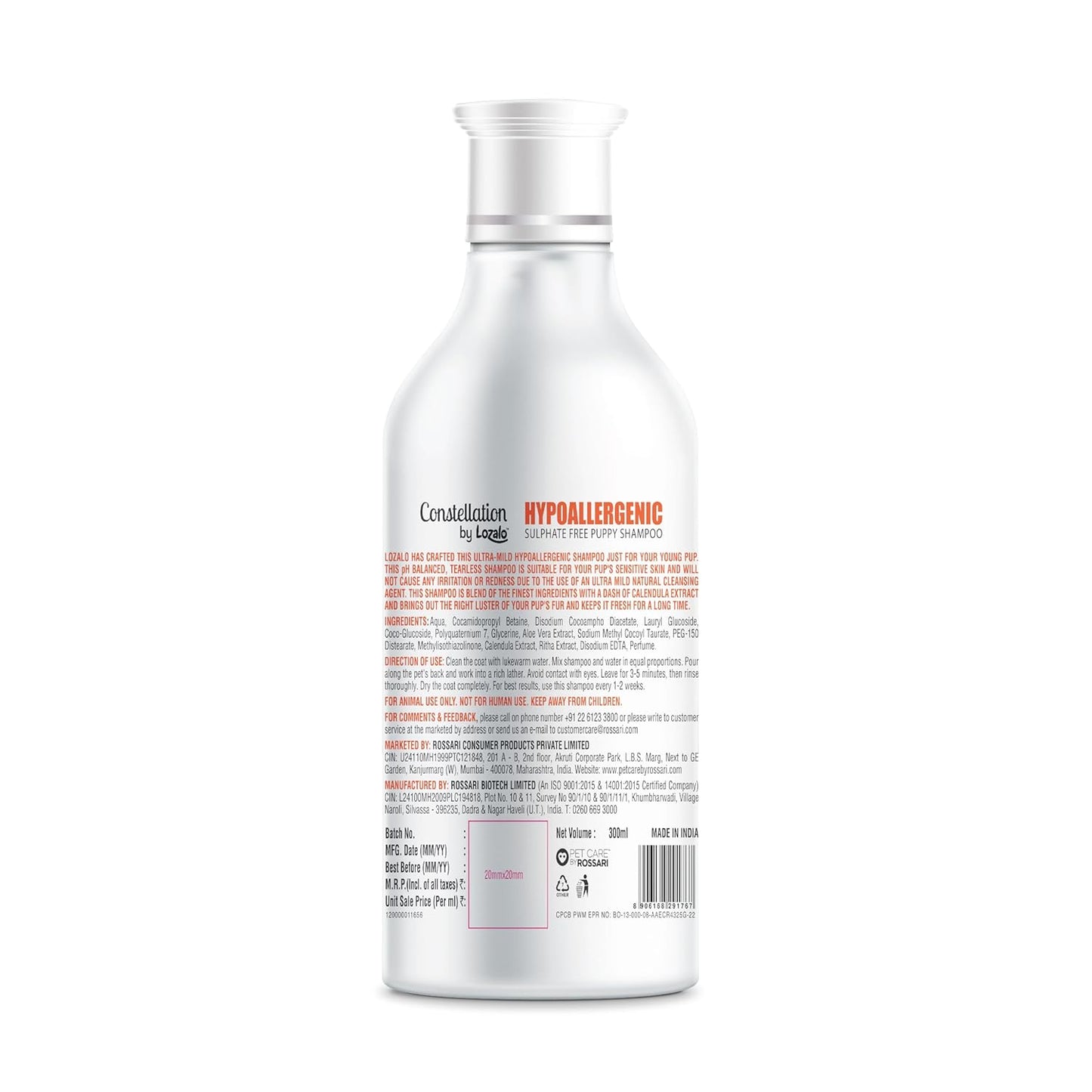 Lozalo Constellation Shampoo for Dogs 300 ml - Hypoallergenic