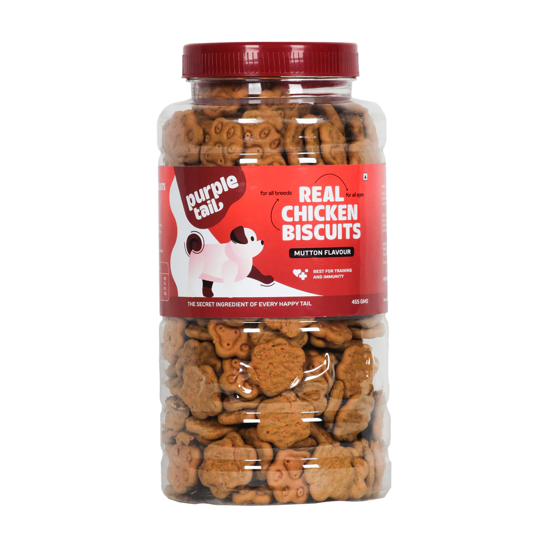 Purple Tails Real Chicken Biscuits For Dogs 500 gm - Mutton