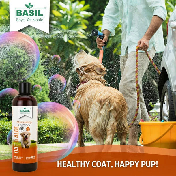 Basil Moisturizing Shampoo For Dogs - Oat & Aloe