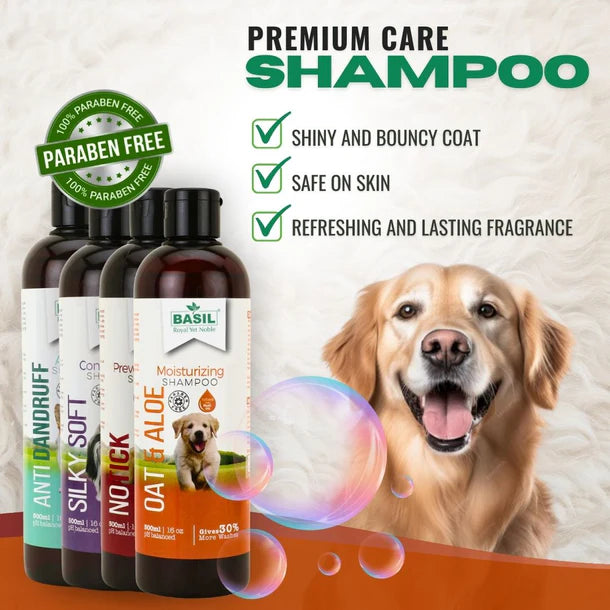 Basil Moisturizing Shampoo For Dogs - Oat & Aloe