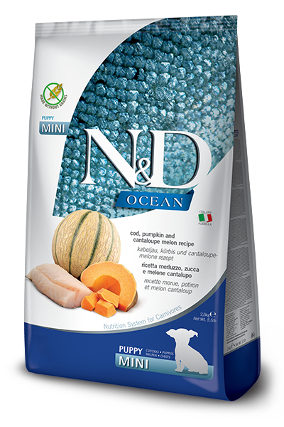 N&D Ocean Dry Food for Dogs - Mini Puppy ( COD Pumpkin & Orange )