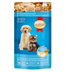 Smart Heart Wet Food Gravy for Puppy Dogs 130 gm - Chicken Vegetables & Goat Milk