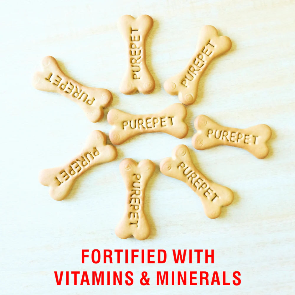 Purepet Real Chicken Biscuits For Dogs 800 gm Pouch - Milk