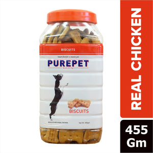 Purepet Real Chicken Biscuits Jar For Dogs - Chicken