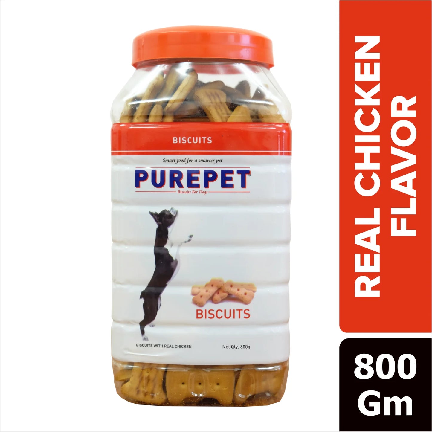 Purepet Real Chicken Biscuits Jar For Dogs - Chicken