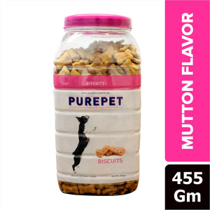 Purepet Real Chicken Biscuits Jar For Dogs - Mutton