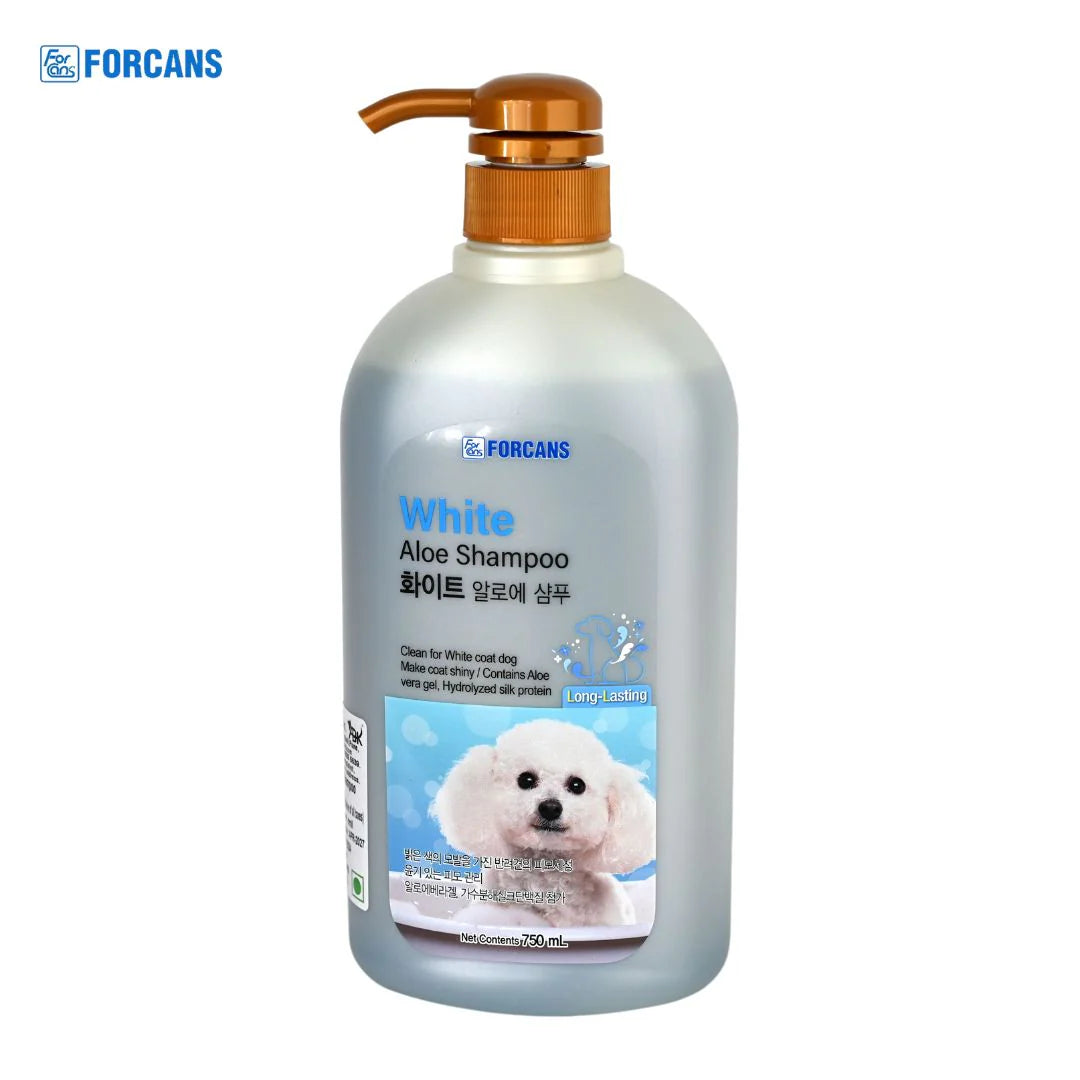 Forcans White Coat Aloe Shampoo for Dogs 750 ml