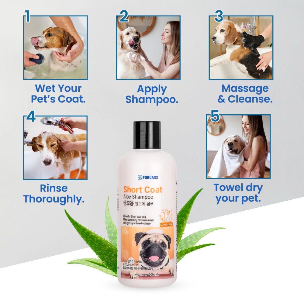 Forcans Short Coat Shampoo for Dogs 300 ml