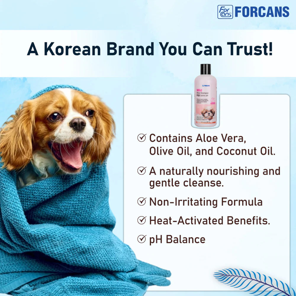 Forcans Mild Olive Shampoo for Dogs 300 ml