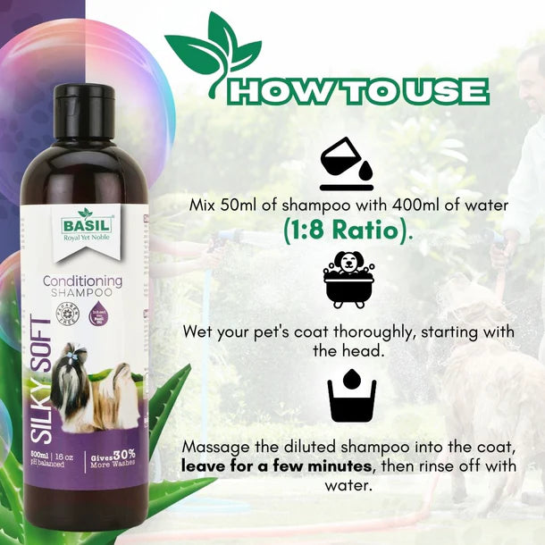 Basil Condittioning Shampoo For Dogs - Silky Soft