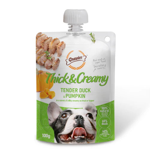 Gnawlers Thick & Creamy Treats for Dogs - Tender Duck & Pumpkin