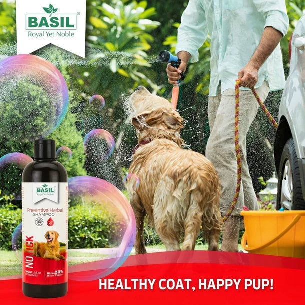 Basil Preventive Herbal Shampoo For Dogs - No Tick