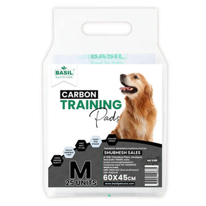 Basil Training Pee Pads with Activated Carbon for Dogs & Puppies 25 pc - Medium 45 x 60 cm