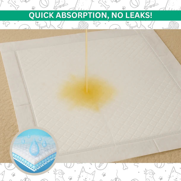 Basil Training Pee Pads for Dogs & Puppies - Medium 45 x 60 cm