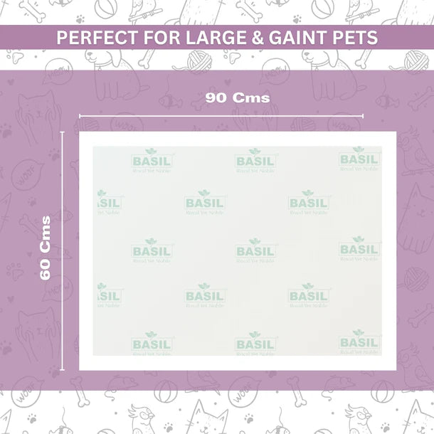 Basil Training Pee Pads for Dogs & Puppies - X-Large 60 x 90