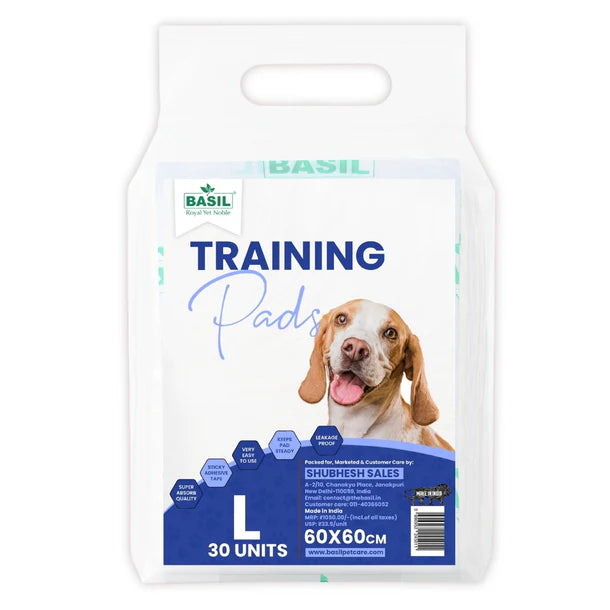 Basil Training Pee Pads for Dogs & Puppies - Large 60 x 60