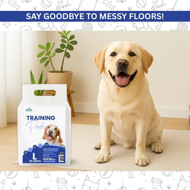 Basil Training Pee Pads for Dogs & Puppies - Large 60 x 60