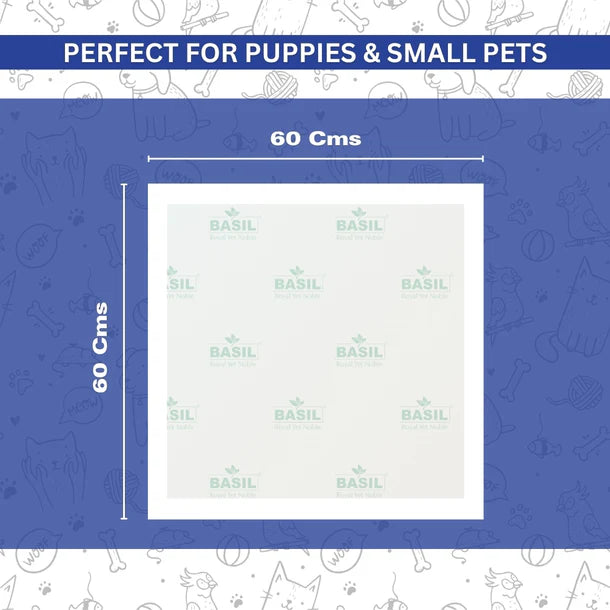 Basil Training Pee Pads for Dogs & Puppies - Large 60 x 60