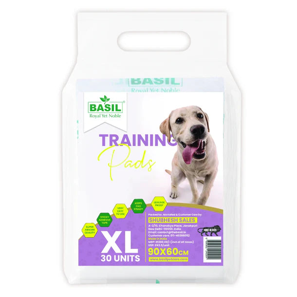 Basil Training Pee Pads for Dogs & Puppies - X-Large 60 x 90