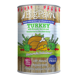 Little Big Paw Hypoallergenic Wet Food Tin for Dogs 390 gm - Turkey