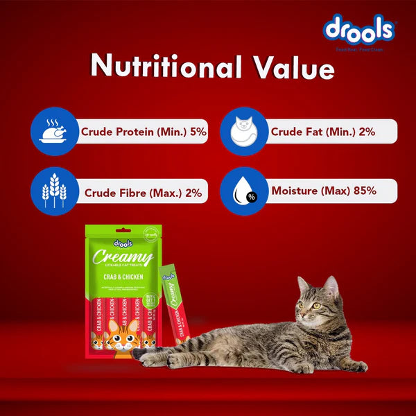 Drools Creamy Treats for Cats 5's - Crab & Chicken