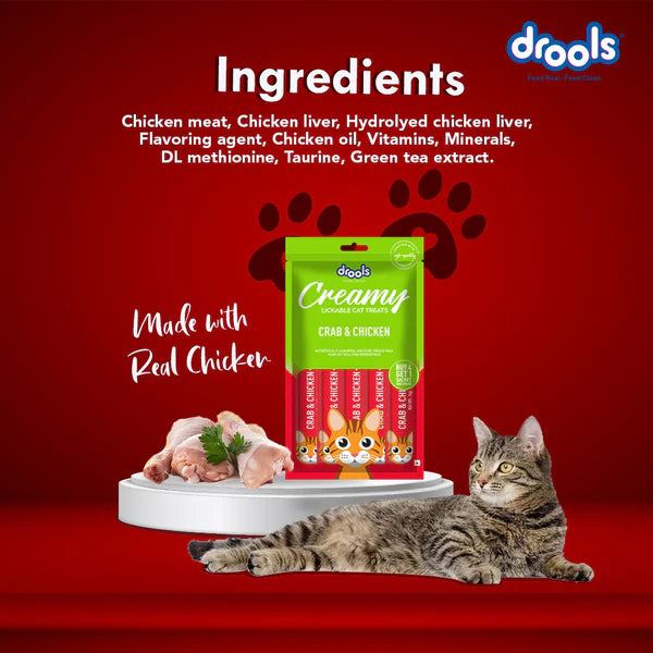 Drools Creamy Treats for Cats 5's - Crab & Chicken