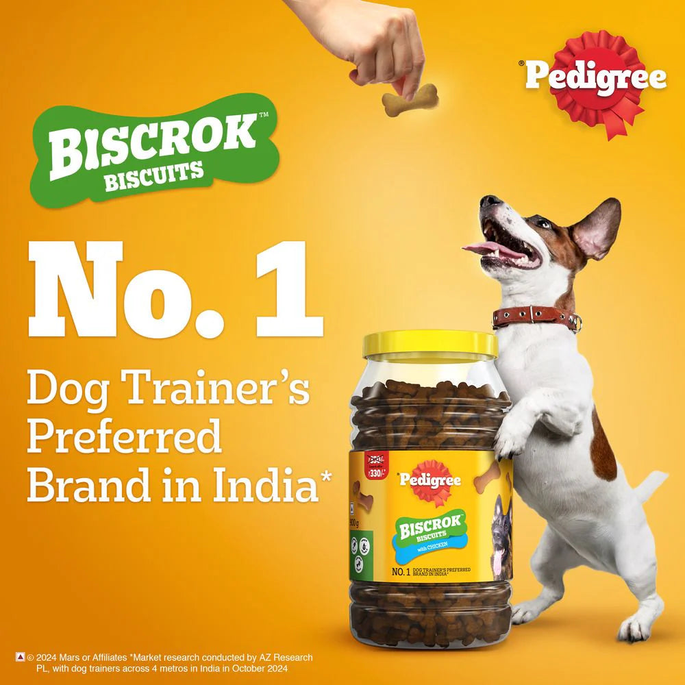 Pedigree Biscrok Biscuits For Dogs 900 gm Jar - Chicken