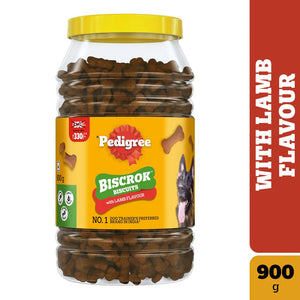 Pedigree Biscrok Biscuits For Dogs 900 gm Jar - Lamb