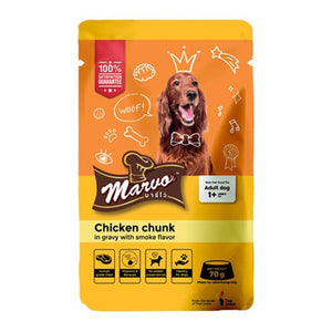 Marvo Wet Food Gravy for Adult Dogs 70 gm - Chicken Chunk