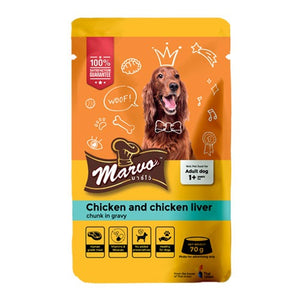Marvo Wet Food Gravy for Adult Dogs 70 gm - Chicken & Liver