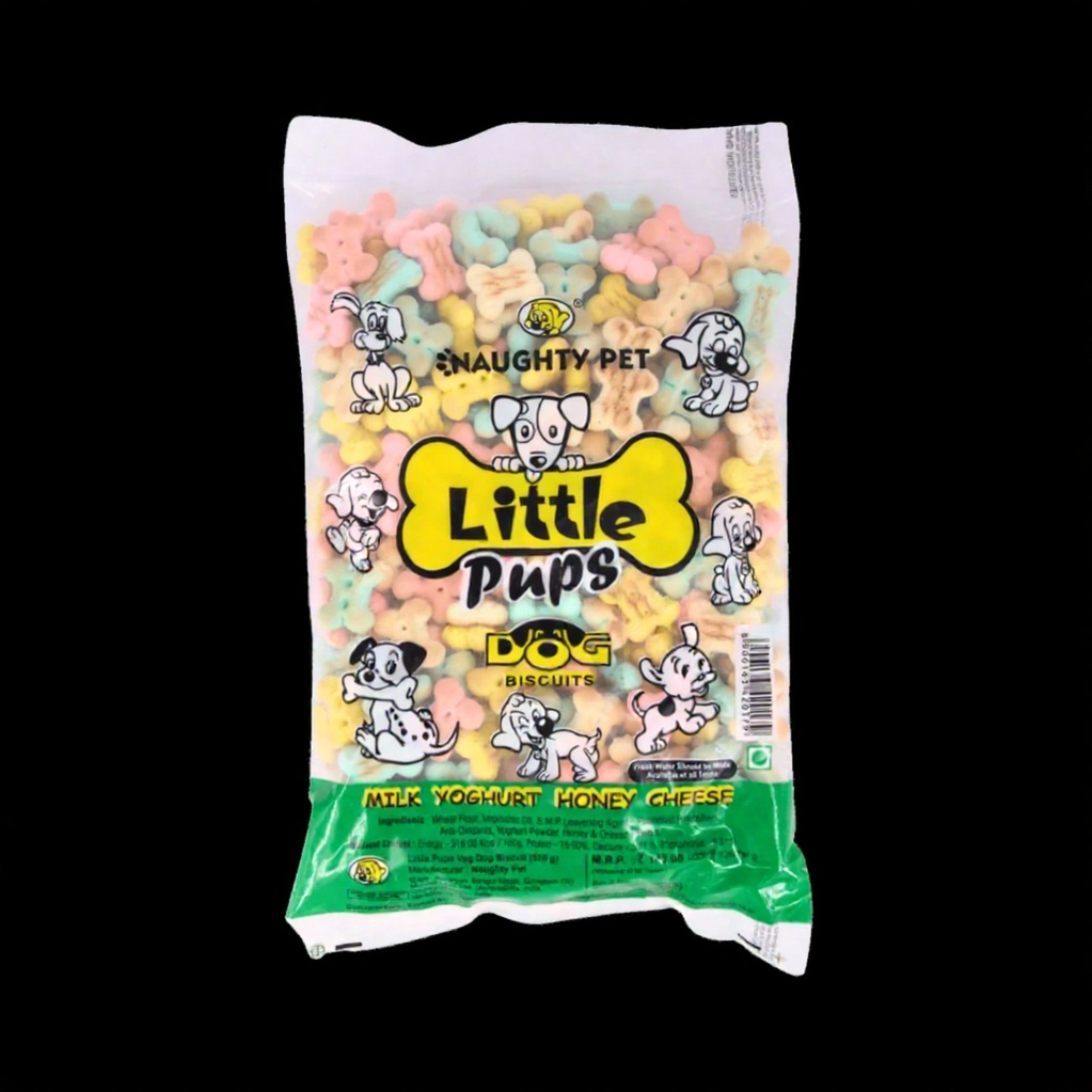 Naughty Pet Little Pups Biscuits for Dogs 500 gm - Veg