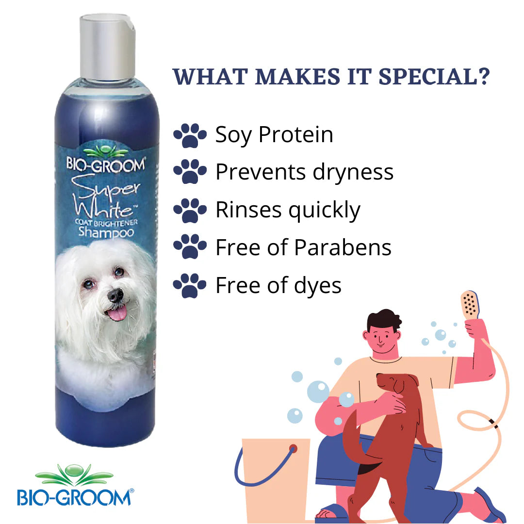 Bio-Groom Super White Coat Brightener Dog Shampoo (355 ML)