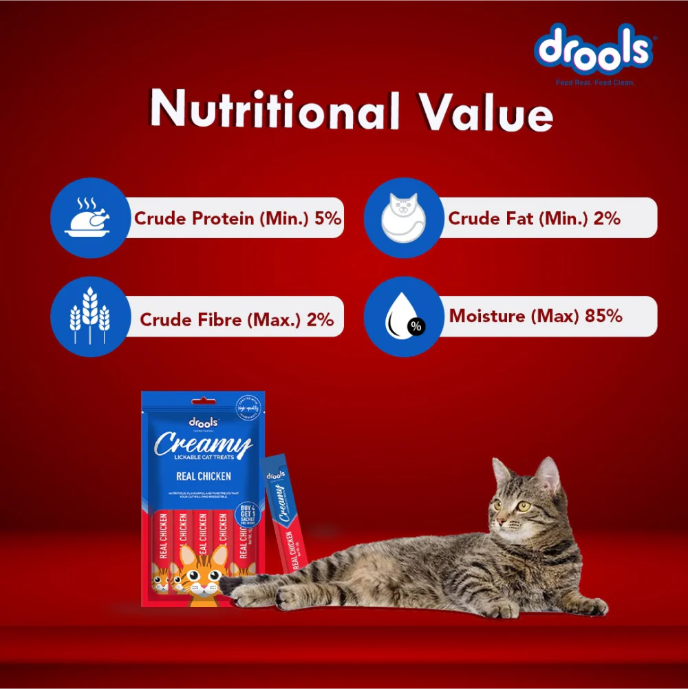 Drools Creamy Treats for Cats 5's - Real Chicken