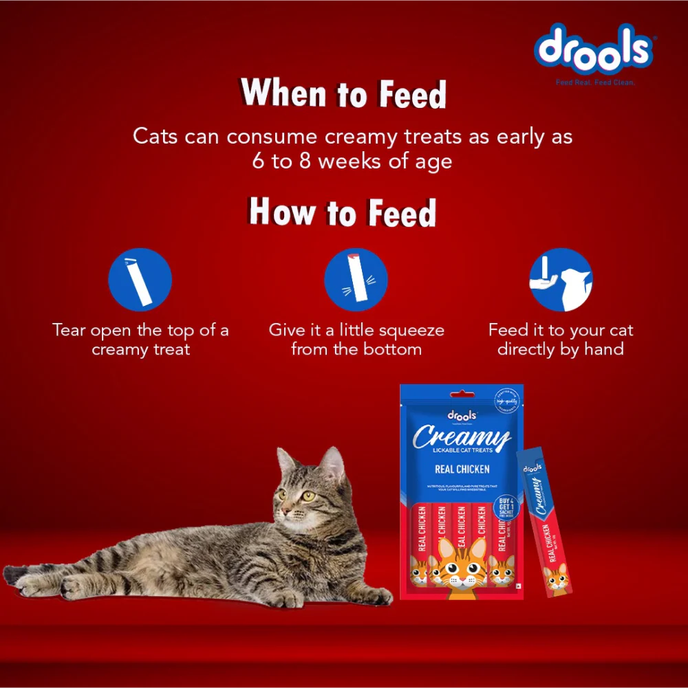 Drools Creamy Treats for Cats 5's - Real Chicken