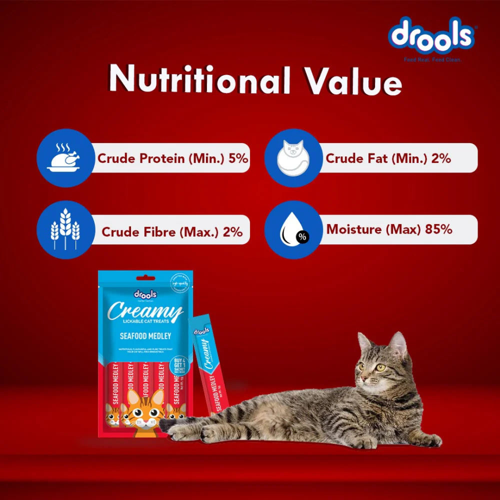 Drools Creamy Treats for Cats 5's - Seafood Medley