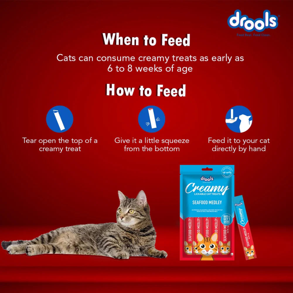Drools Creamy Treats for Cats 5's - Seafood Medley