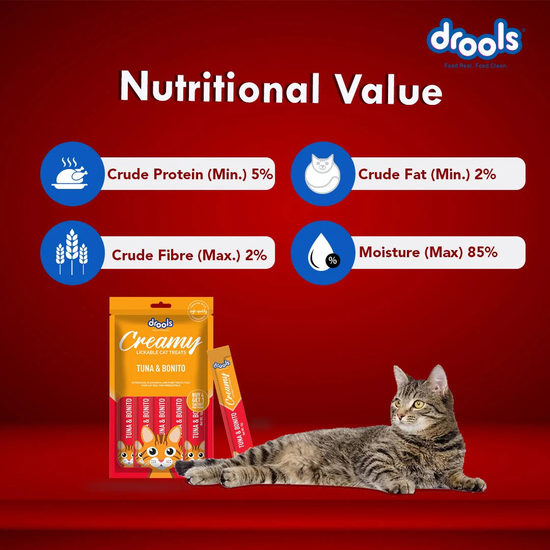 Drools Creamy Treats for Cats 5's - Tuna & Bonito