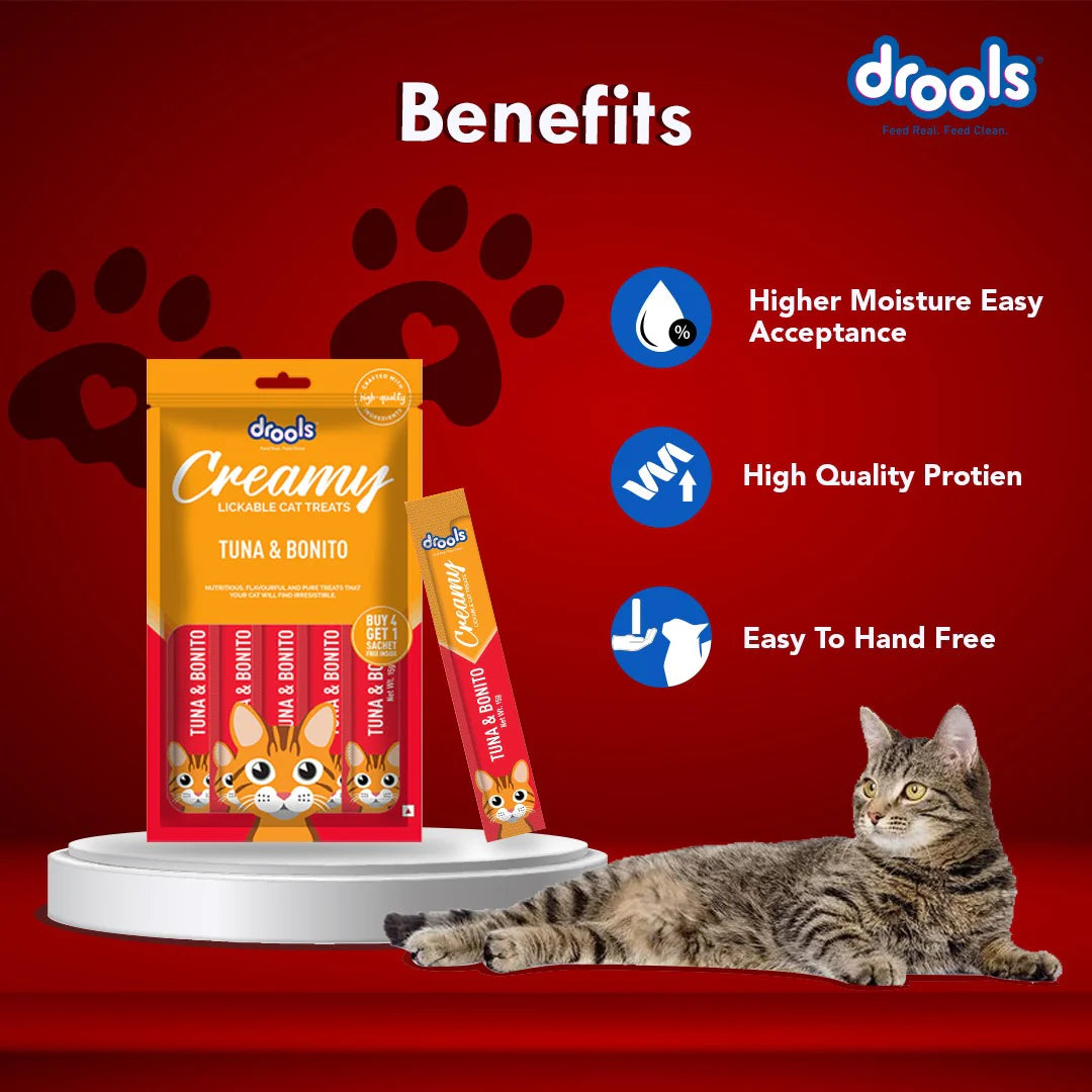 Drools Creamy Treats for Cats 5's - Tuna & Bonito