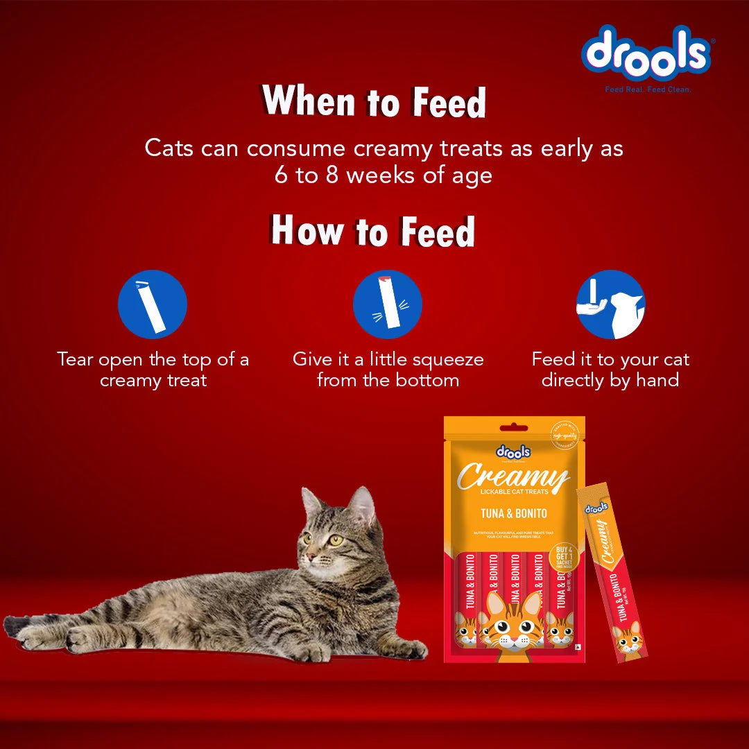 Drools Creamy Treats for Cats 5's - Tuna & Bonito