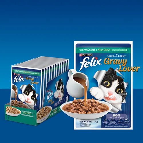 Felix Cat Wet Food ( Mackerel Gravy ) 85 gm