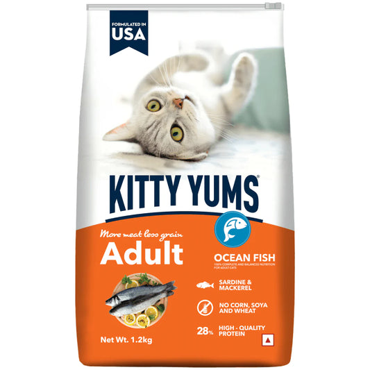 Kitty Yums Dry Food for Adult Cats All Breeds - Ocean Fish