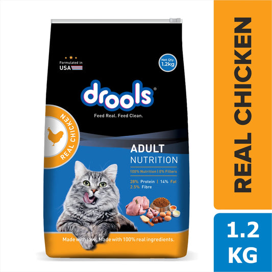 Drools Dry Food for Adult Cats - Real Chicken